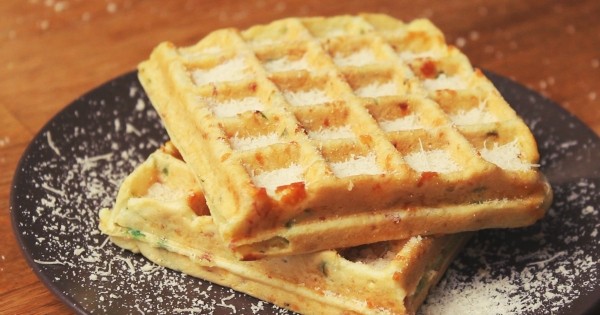 Revisitez les gaufres en version salée au jambon fumé et ...