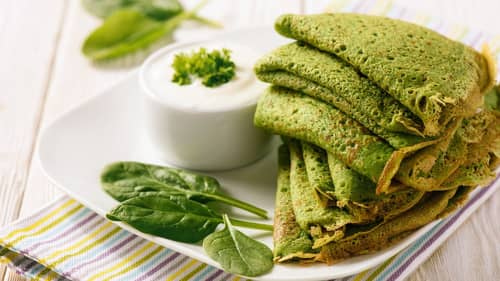 Crêpes d'épinards