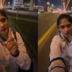 Trishaa Raj se promenant seule dans les rues de Dubaï