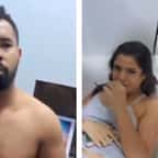 Le prêtre Luciano Braga Simplicio et la paroissienne Isabela 