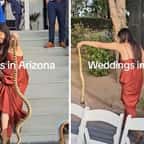 Un serpent interrompt un mariage, la sœur de la mariée s’en débarrasse à mains nues