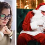Une jeune femme / Un P&egrave;re No&euml;l et un enfant