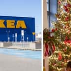 Un magasin Ikea et un sapin de Noël