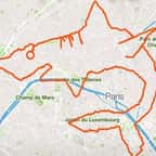 La triathlète Marine Leleu dessine un immense requin... sur son GPS, en marchant dans les rues de Paris