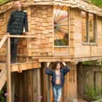 La maison-champignon construite par Ben Swanborough pour sa fille dans le jardin familial