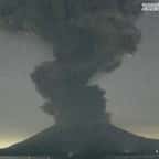 La fumée du volcan