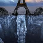 Avec cet incroyable trompe-l’œil, l’artiste JR donne à la Tour Eiffel une allure vertigineuse