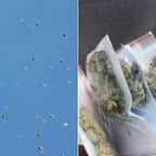 À Tel Aviv, des centaines de pochons remplis de cannabis sont tombés du ciel