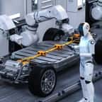 Un robot dans une usine automobile