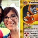 Andrew Braund et sa fiancée / Carte Pokémon