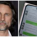 L'acteur Martin Henderson / Capture d'écran montrant l'une des conversations entre Lea et le faux Martin Henderson