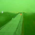 Aux Etats-Unis, lors d'une tempête, le ciel a viré au vert et le rendu est spectaculaire 