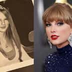 Taylor Swift adolescente d'un côté et adulte de l'autre