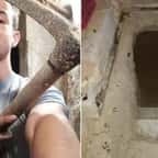 Andres Canto a creusé une cave dans le jardin de ses parents