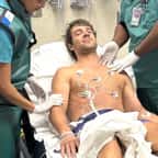 Jonathan Bruney lors de son hospitalisation 