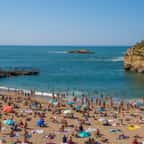 La plage du Port-Vieux, &agrave; Biarritz