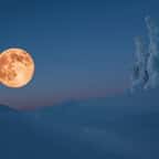 Une pleine lune orange