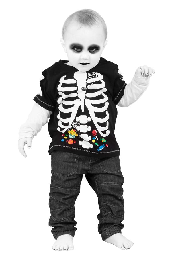 Costume squelette pour enfant et adulte pour Halloween