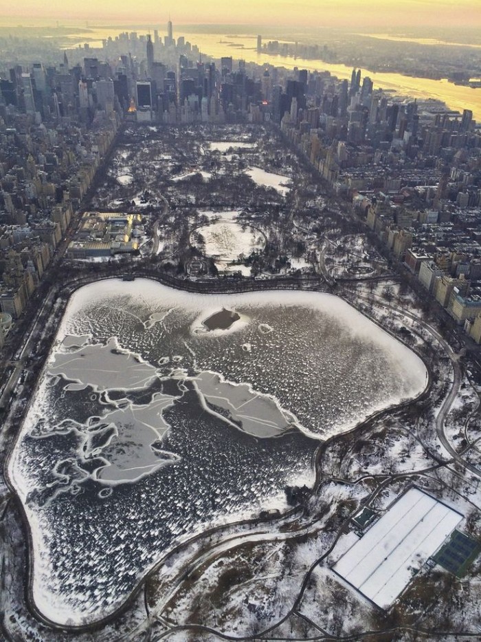 20 Photos Magnifiques De New York Sous La Neige Le Décor