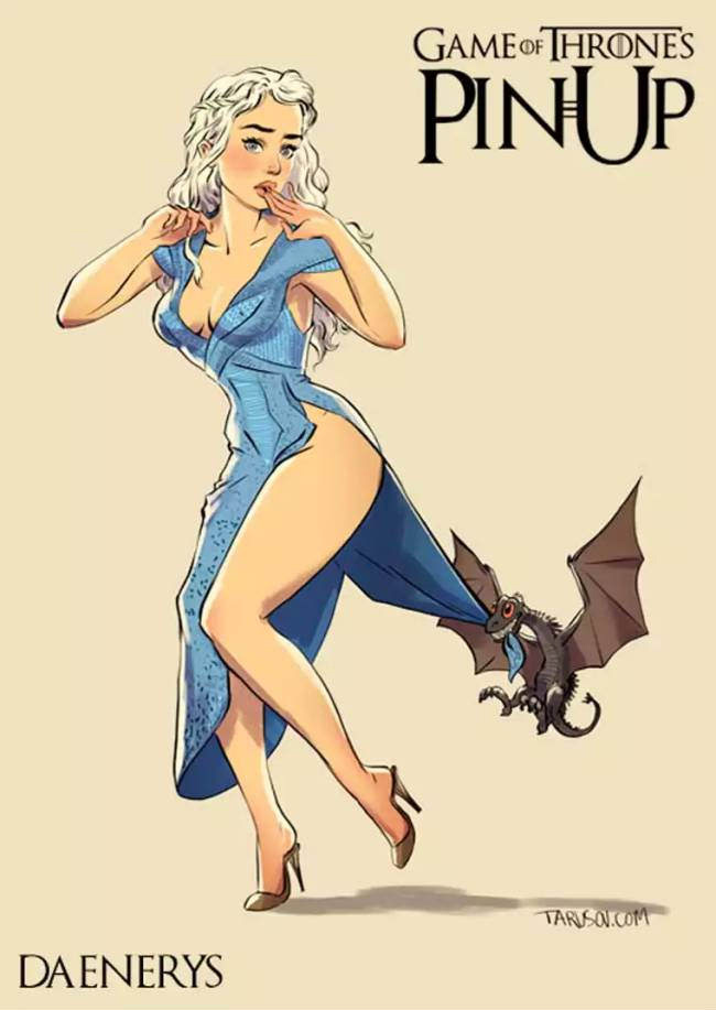 Cet Artiste Ré Imagine Les Filles De Game Of Thrones Façon Pin Up Et ça Déchire