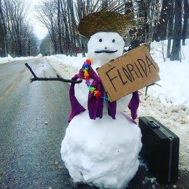 De la neige en bombe, une grande vitre et voilà un chef-d'œuvre -  Blagues et les meilleures images drôles!