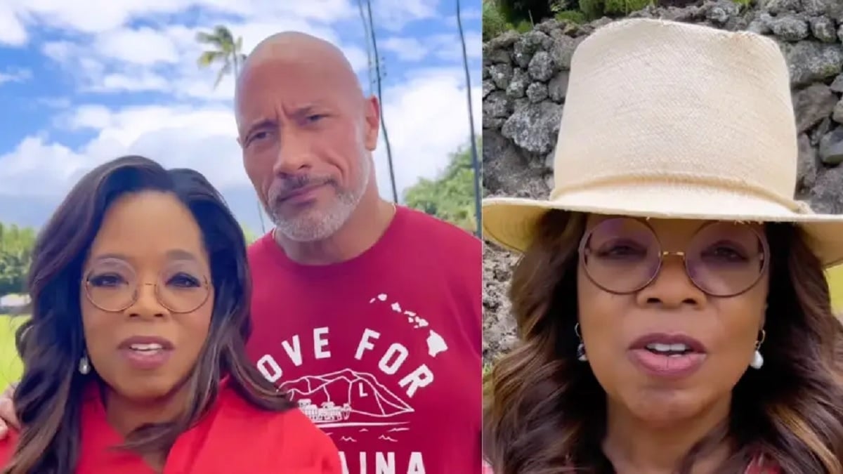 Cette vidéo de Dwayne Johnson et Oprah Winfrey après les incendies de Hawaï fait enrager les internautes