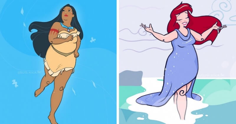 Une artiste américaine nous montre à quoi ressembleraient les princesses Disney avec des kilos en plus
