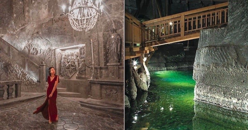 En Pologne, cette mine de sel historique est ornée de lustres de sel, entre lacs souterrains et chapelles	
