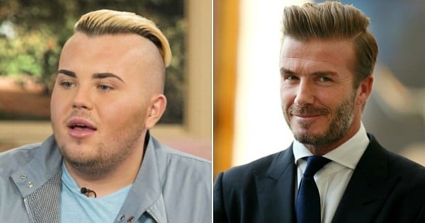 Cet anglais de 19 ans a dépensé 23 000 euros pour ressembler à son idole, David Beckham. Et c'est franchement raté