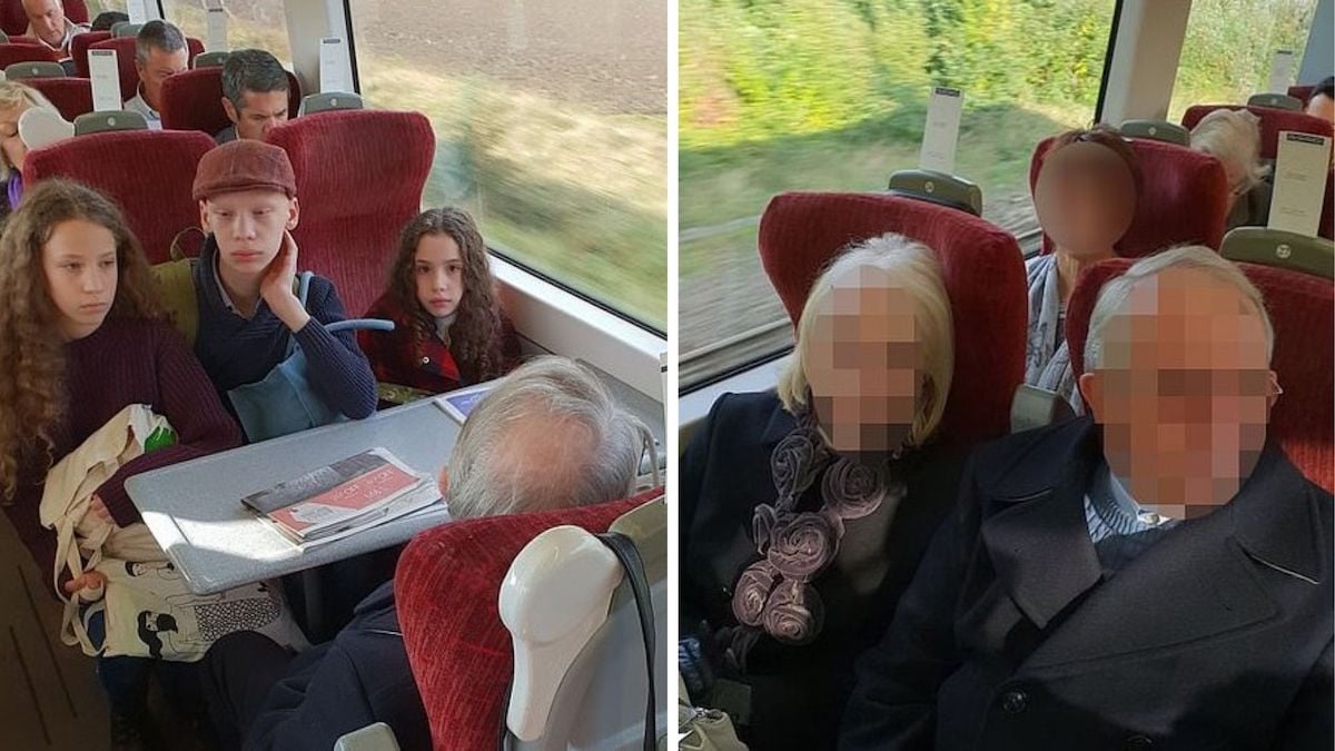Un couple âgé refuse de quitter les sièges qu'elle a réservé pour ses enfants, elle sort de ses gonds