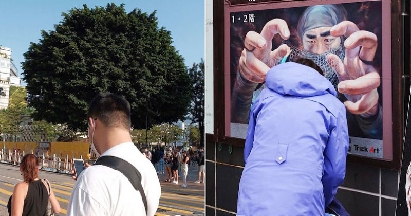 Il arpente les rues de Hong Kong et réalise des photos dans un timing absolument parfait 