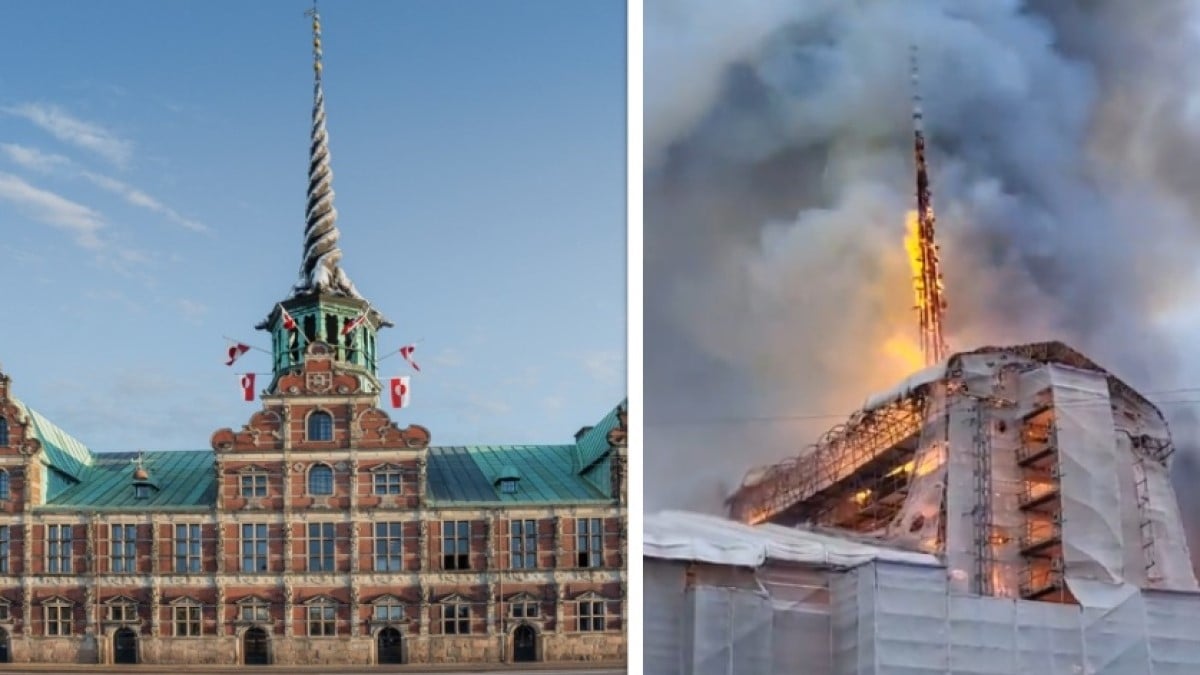 “C'est notre Notre-Dame” : l'ancienne Bourse de Copenhague prend feu sous les yeux des habitants impuissants