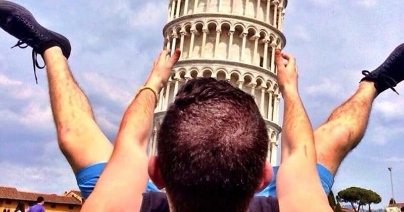 20 photos hilarantes de touristes qui posent avec la Tour de Pise 