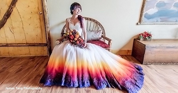Elle a osé briser toutes les conventions et peindre sa robe de mariage... Résultat : la robe la plus stupéfiante que vous n'avez jamais vue !