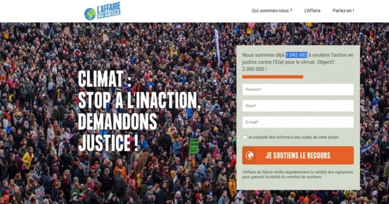 Climat : la pétition « L'affaire du siècle » contre l'inaction de l'État franchit le million de signatures en 48h