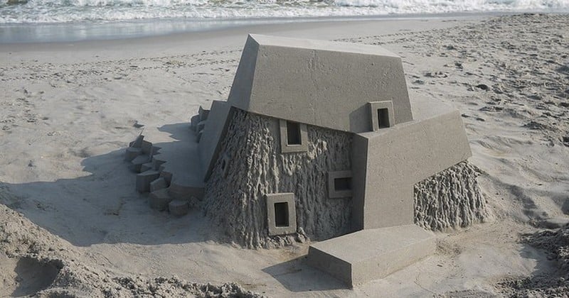 Calvin Seibert, un architecte américain, s'amuse de son métier pour créer des châteaux de sable impressionnants