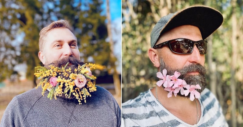 Les barbes en fleur pour célébrer l'arrivée du printemps, la nouvelle tendance qui affole les réseaux sociaux