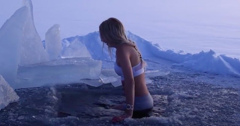 Jonna Jinton, une youtubeuse qui se baigne dans un lac glacé