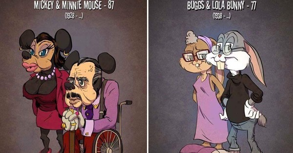 À quoi ressembleraient les personnages de cartoons de notre enfance avec leur âge véritable ?