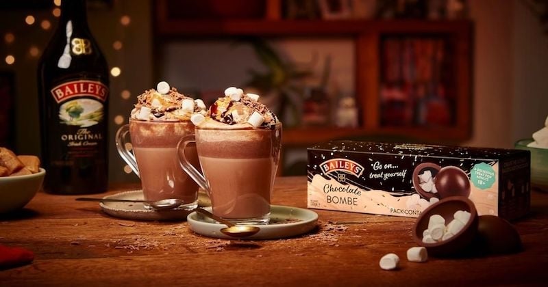 CHOCOLAT CHAUD BOMBE Baileys Lait Marshmallow Boisson Noël