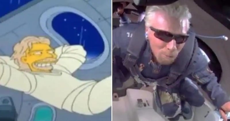 Richard Branson dans l'espace, encore un évènement prédit par les Simpson ?