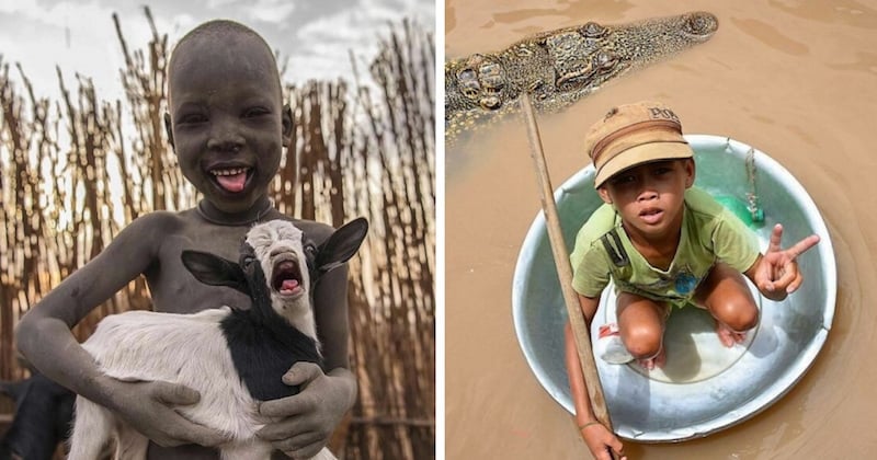 20 portraits d'enfants pris aux quatre coins du monde dans une série de photos saisissantes de réalité