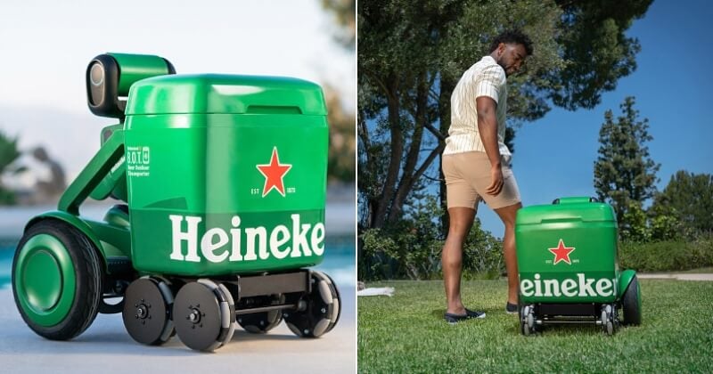 Ce robot-glacière intelligent créé par Heineken est capable de vous suivre partout avec des bières fraîches