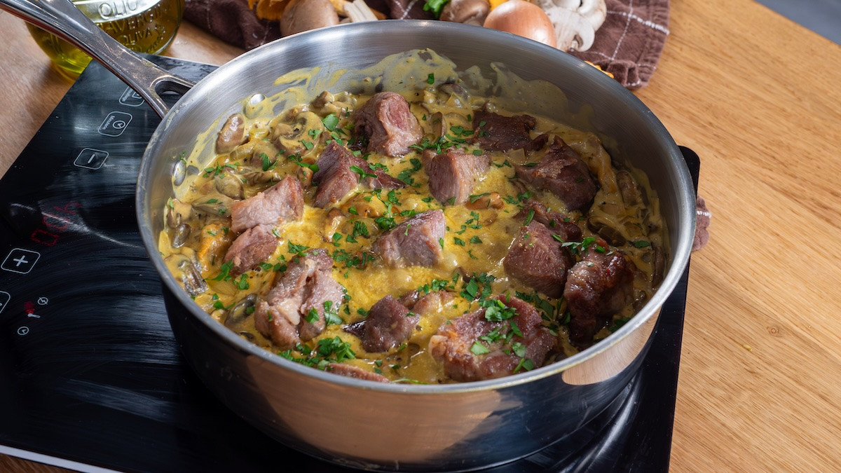 Sauté de porc aux champignons