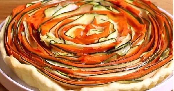 Le tian de légumes en spirale, une tarte délicieuse et colorée ! 
