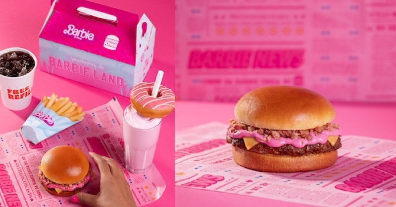 Burger King imagine un menu tout rose à l'occasion de la sortie du film Barbie !