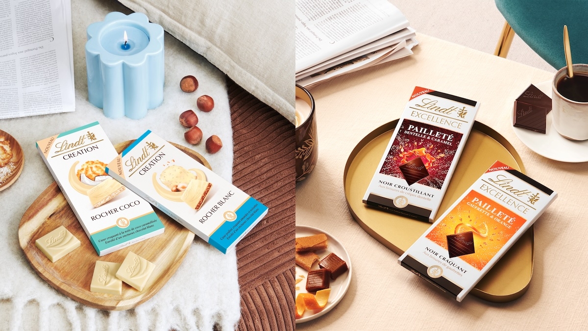 Lindt lance quatre nouvelles tablettes de chocolat et elles sont à croquer de toute urgence !