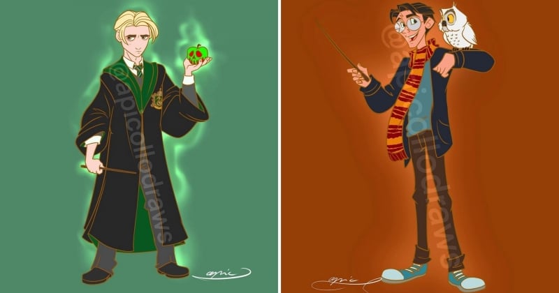 Les personnages d'Harry Potter rejoignent l'univers Disney grâce à ce dessinateur