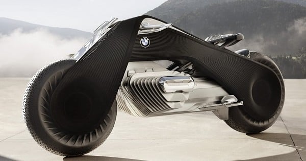 Voici la nouvelle moto futuriste que l'on doit à BMW, et qui se conduira sans casque !