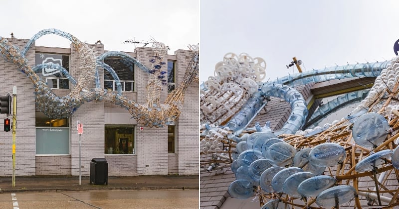 Ce sculpteur utilise les déchets plastiques pour alerter sur le réchauffement climatique
